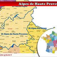 Carte des Alpes de Haute-Provence