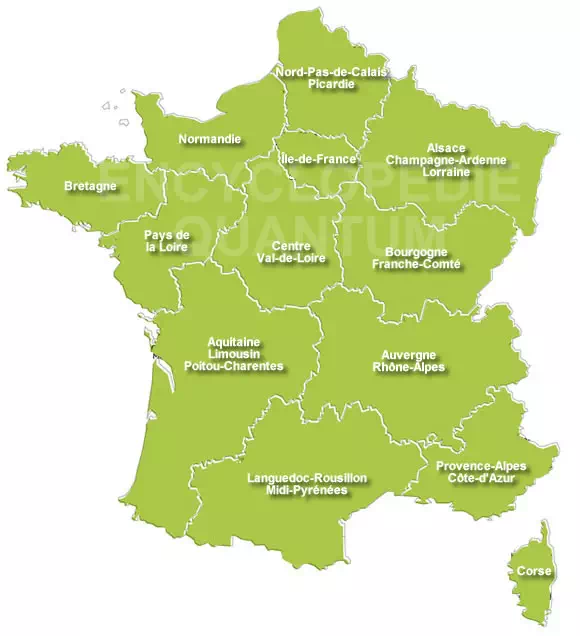 Carte des régions 2016