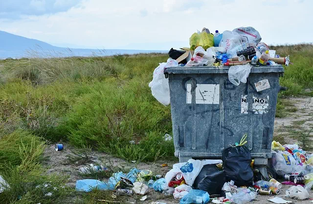 Déchets de sacs plastiques