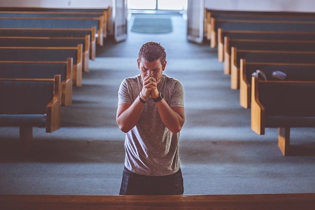 Moment de prière catholique